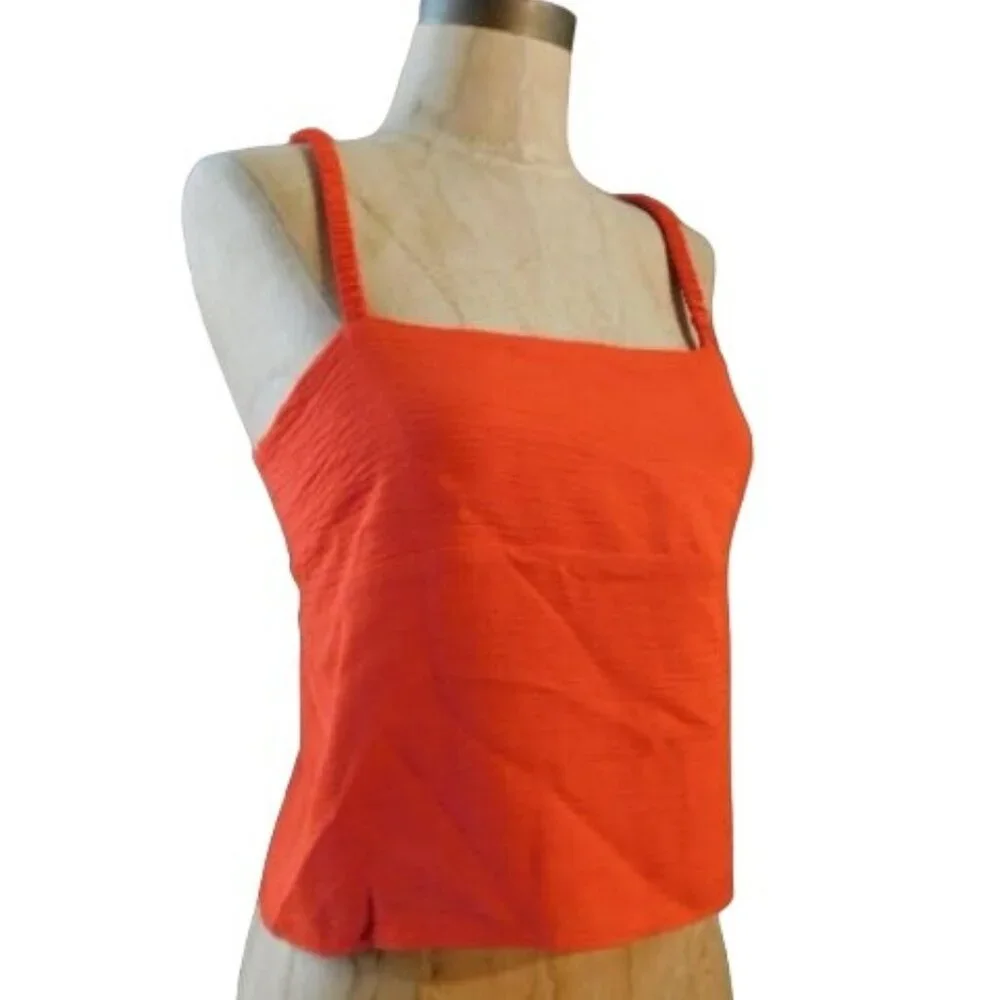 Gianni Bini Size XS Red Strappy Open Back Blouse Top SEXY NWT $69 - Picture 2 of 3